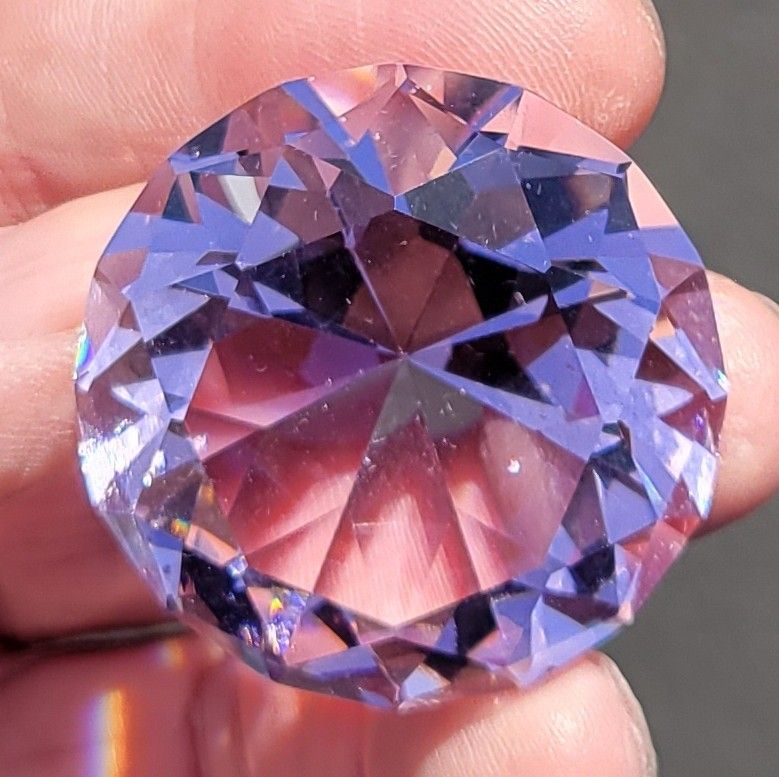 Pink Crystal Reflecting In The Sun
