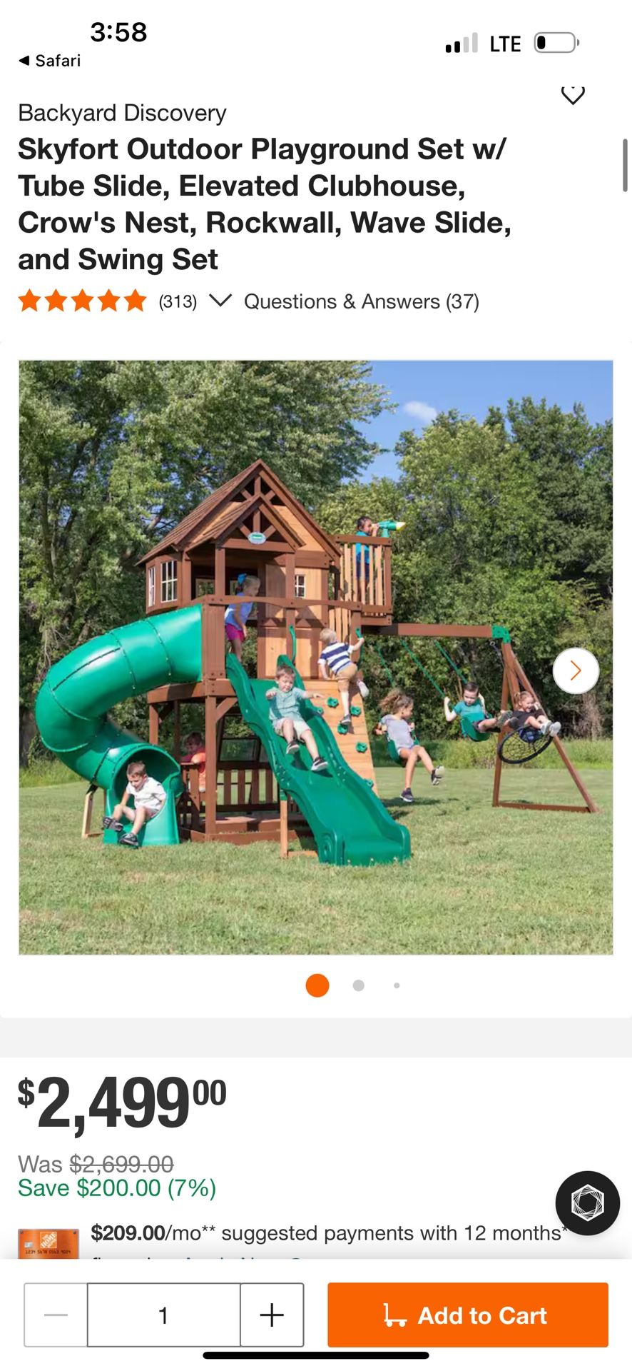 Skyfort II with Spiral Tube Slide