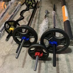 Barbells Regular Or Olympic With 50 Lbs Weights *prices Vary