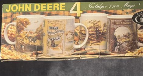 Set of 4 John Deere Coffee Mugs
