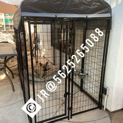 Large Welded Wire Steel Dog Kennel Cage Jaula New! 