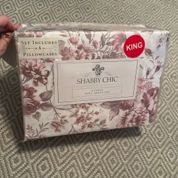Shabby Chic King Size Sheets Set Of 6 New Floral