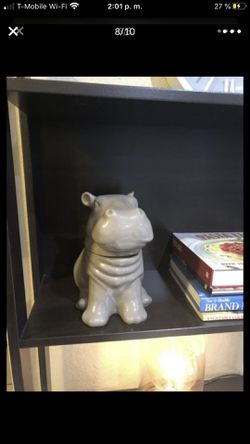 Hippo cookie jar