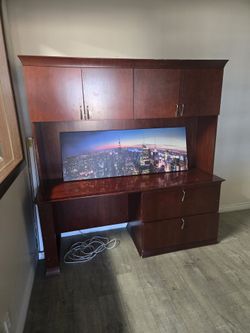 Office desk with hutch