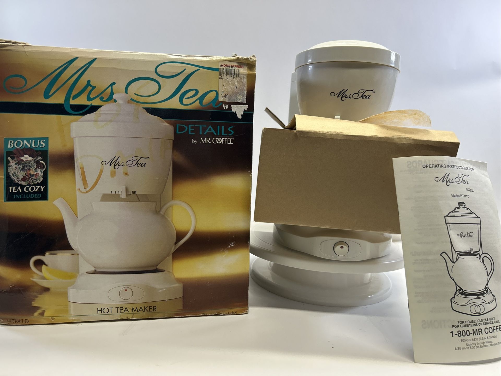 Vintage Mr Coffee Mrs Tea Hot Tea Maker 6 Cup HTM1D NEW 1995