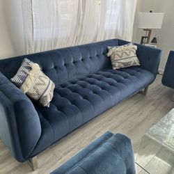 Blue Couches Set Of 3 