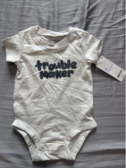 Trouble maker 0 to 3 months onsie