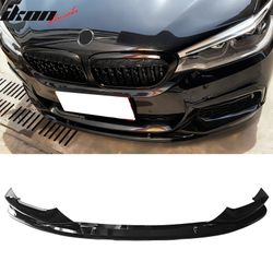 Fits 2017-2020 BMW G30 5 Series Sedan MP Front Bumper Lip Spoiler Gloss Black ABS