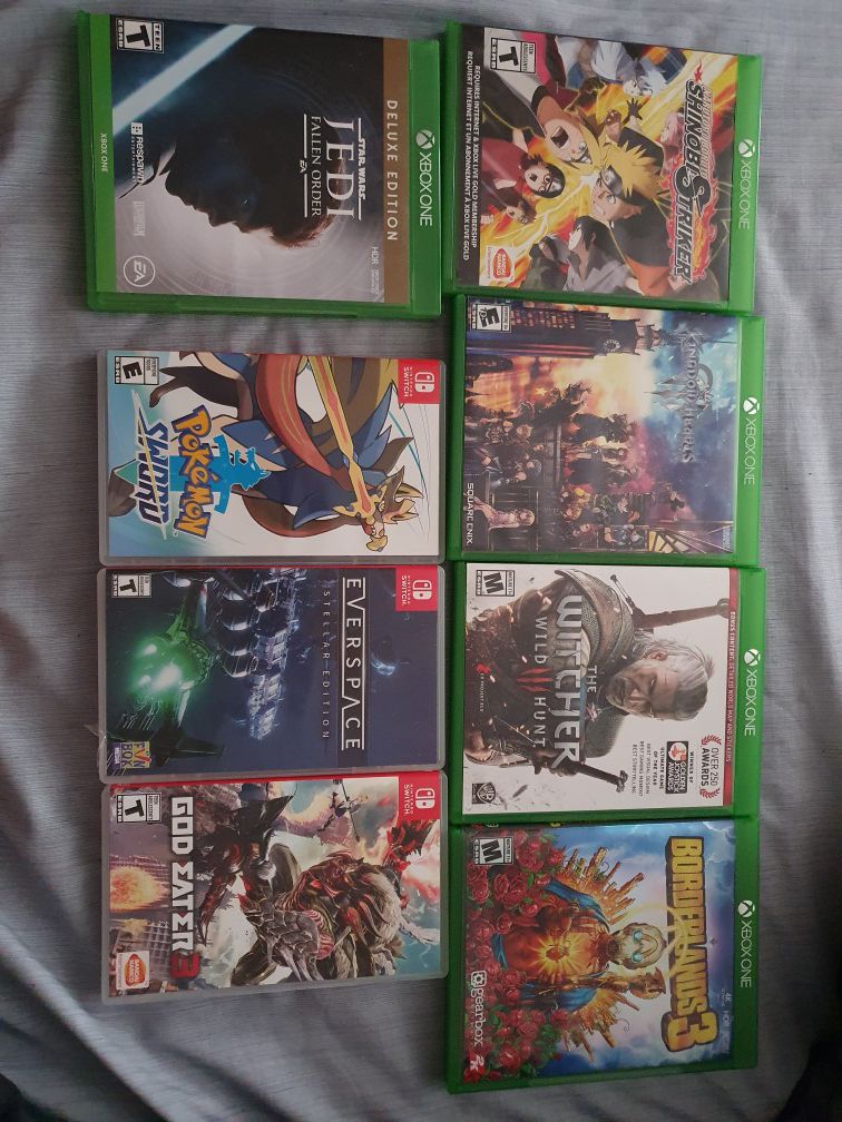 Xbox one and switch games