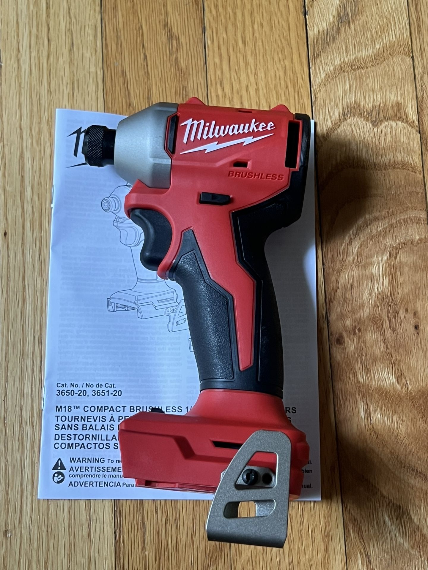 Milwaukee #3651-20 M18 Brushless Compact 1/4” Hex Impact Driver (Tool Only)