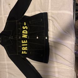 friends x Vlone collab denim jean jacket