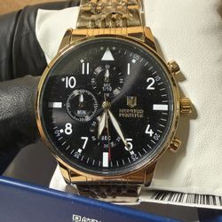 Invicta X Montres Prestige Pilot Gold/Black Men's Watch 42mm MPW-0079 New