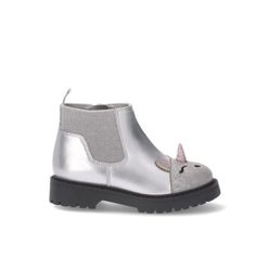 Wonder Nation Toddler Girls' Silver Metallic Chelsea Boots - Size 7, 8, 10 - NWT