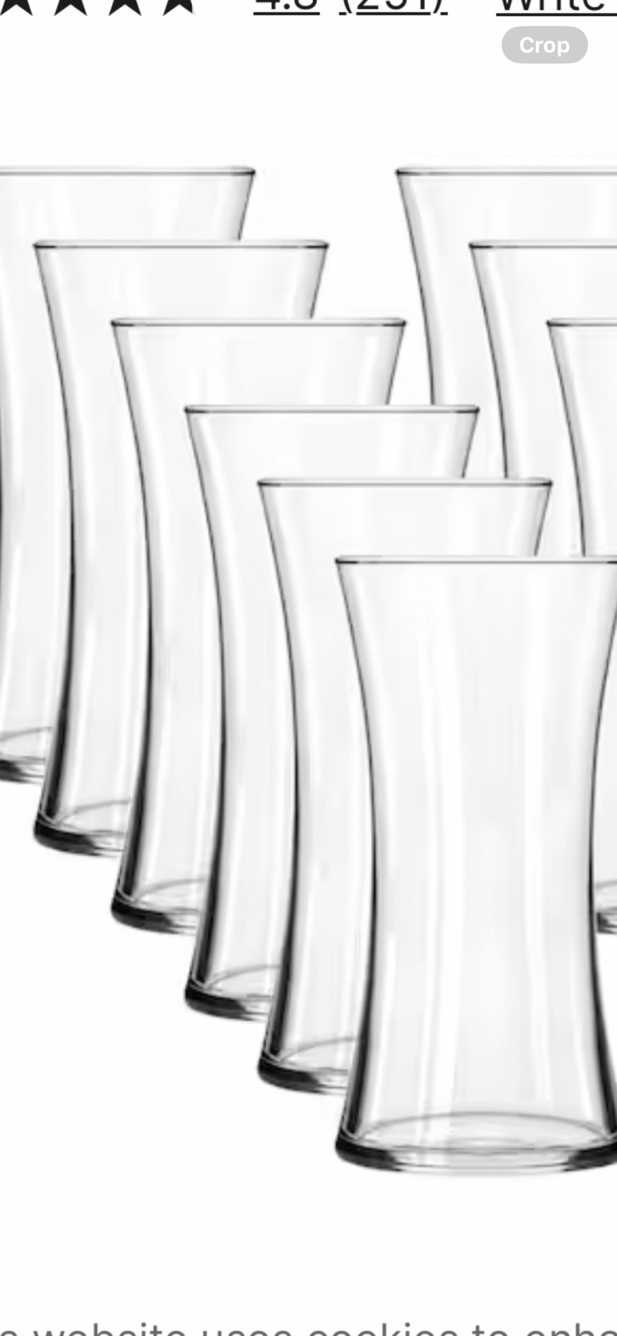 30 Pack: 8" Glass Tower Vase by Ashland® Color: Clear
