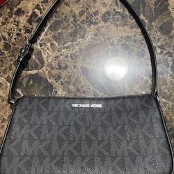 Michael Kors Black Monogram Shoulder Bag - Excellent Condition