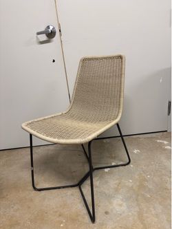 12 West Elm Slope Outdoor Wicker Dining Chairs (will split)