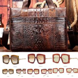 Tashions Crocodile Print Attaché Bag