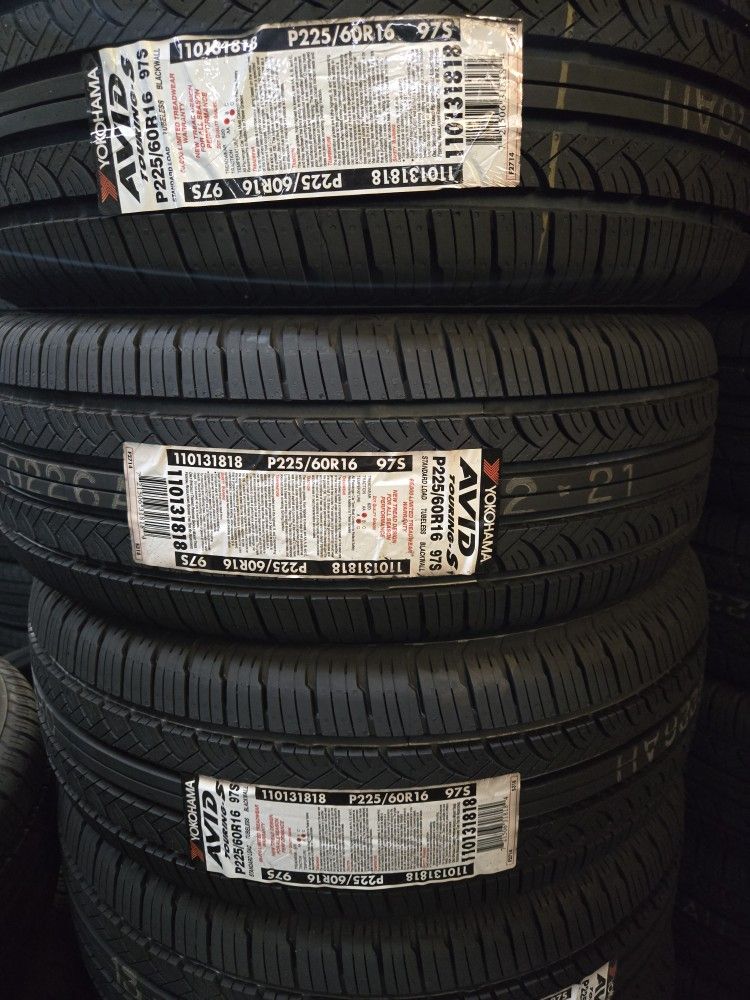 (4) 205/60r16 Yokohama Tires 205 60 16 Inch