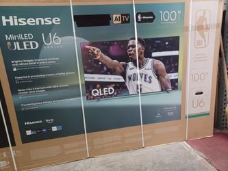 100" Screen Uled Smart 4k Ultra HDTV By Hisense U6. Original box sealed