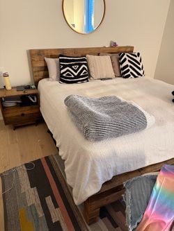 Crate & Barrel Atwood King Bedroom Set – Reclaimed Wood