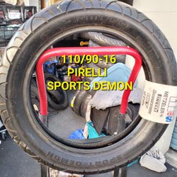 110/90-16 PIRELLI SPORTS DEMON MOTORCYCLE TIRE What you see is what you get