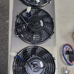 1991----2001 Jeep Cherokee XJ /Comanche  Aluminum Radiator With Fans