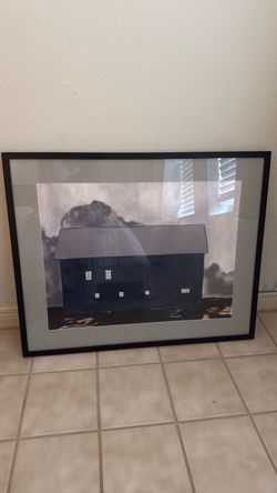 Framed Dark Barn Art Print.