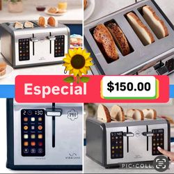 Especial  Tostador $150.00 Para 4 Rebanadas Pan Wafos  Vegos  3 Funciones  Princess House Ventas  Finales