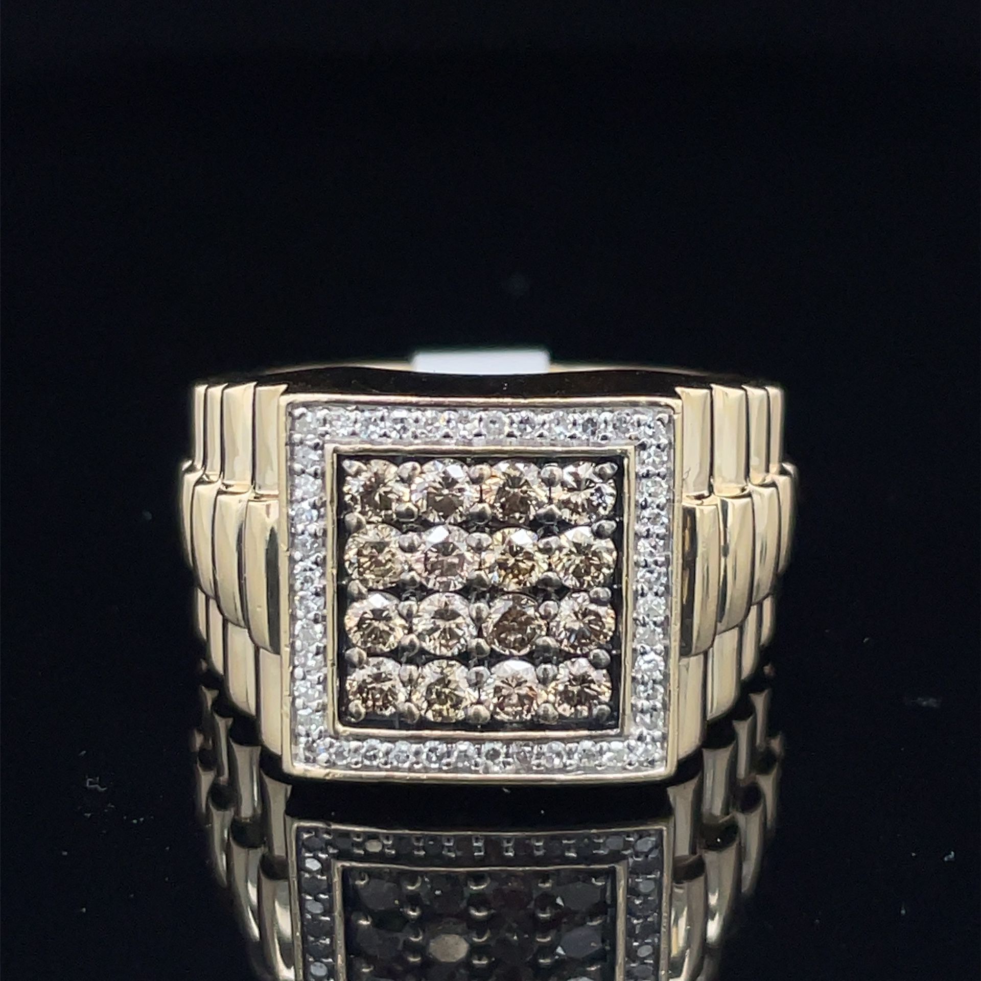 10KT Yellow Gold Diamond Ring 8.60g 1 CTW Size 10 I-961