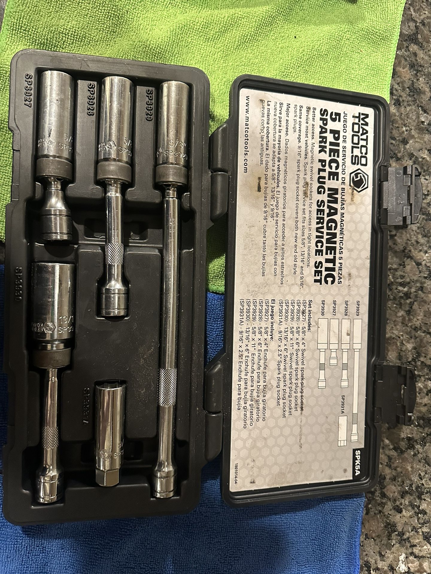Matco Magnetic Swivel Spark Plug Socket Set
