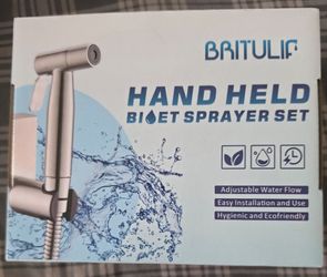 Britulif Hand Held Bidet Sprayer Set Toilet or Wall Kit Stainless Steel Brand New.