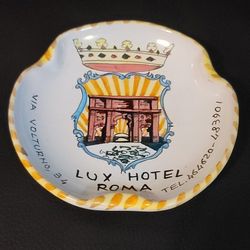 Vintage Italian Ceramic Lux Hotel Rome Hand Painted Ashtray 127.00

- Rare