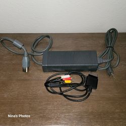 OEM Microsoft Xbox 360 External Ac Adapter - DPSN-186CB A & Composite AV Cable