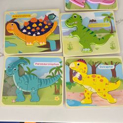 Wooden Toddler Puzzles - 2 Sets (11 Puzzles)