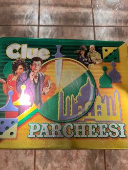 Clue Parcheesi Board Game Tin