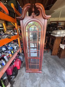Pulaski cherry wood Curio Cabinet with Glass Door