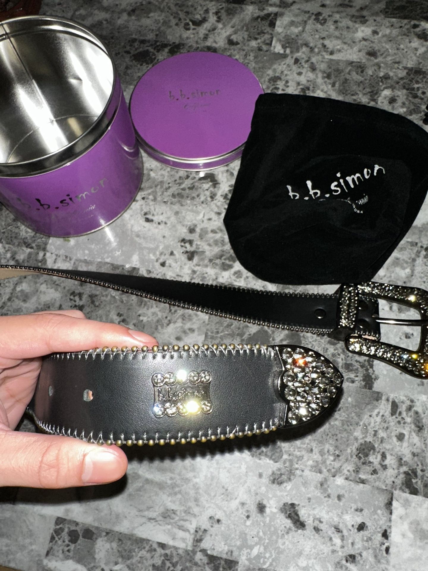 simon belt Black noir classic