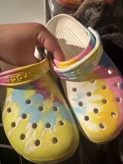 Tye dye crocs