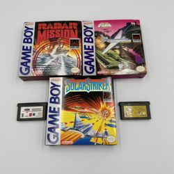 Game Boy Collection Original BOXES RADAR MISSION Solar Striker Go Tank Nintendo