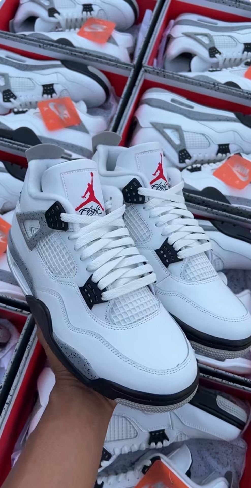 Jordan 4 Retro White Cement Size 8, 8.5, 9, 9.5, 10, 10.5, 11, 11.5, 12, 13, 14