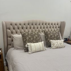 Z Gallerie Jameson Tufted King Bed Frame 