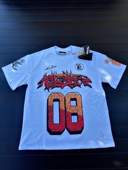 Hellstar Graphic T Shirt - White/Red/Orange - Sizes L-XL