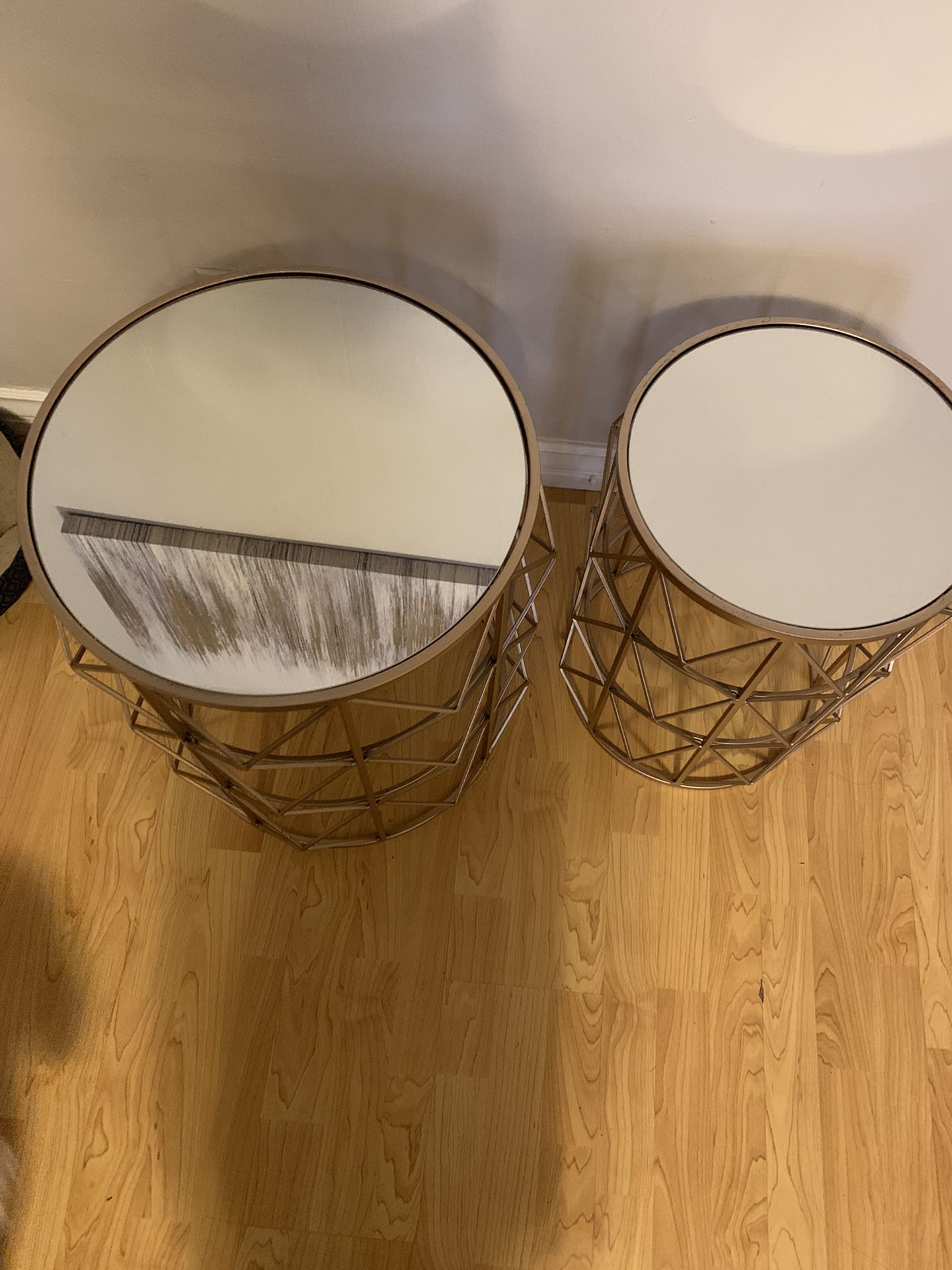 Mirror Side Tables