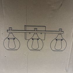 CMHSYTKE 3 Light Bathroom Fixture, Black And Gold, Round Globes 1-8