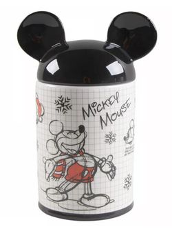 Disney Mickey Christmas Sketchbook Cookie Jar & Lid