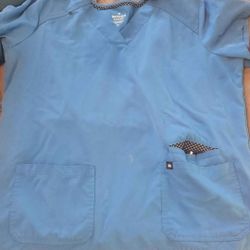 Royal Blue Scrub Top