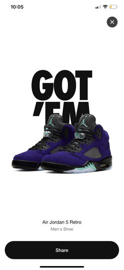 Jordan 5 retro Alternate Grape US size 12.5