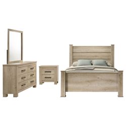 4-Piece Queen Size Bedroom Set. $53 Down Payment