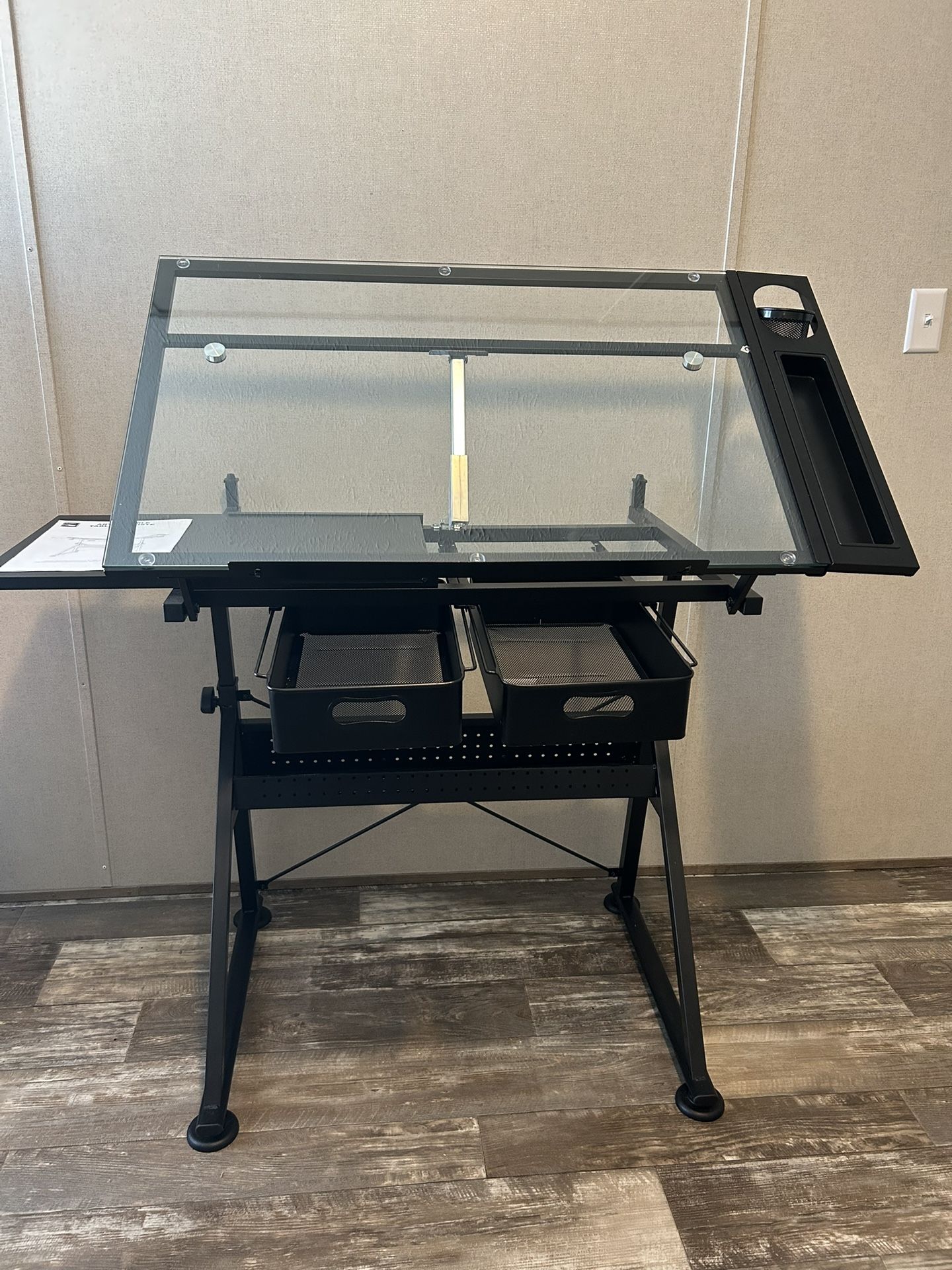 Metal & Glass Artist Table