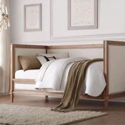 Brand New Cream Linen/Oak Daybed